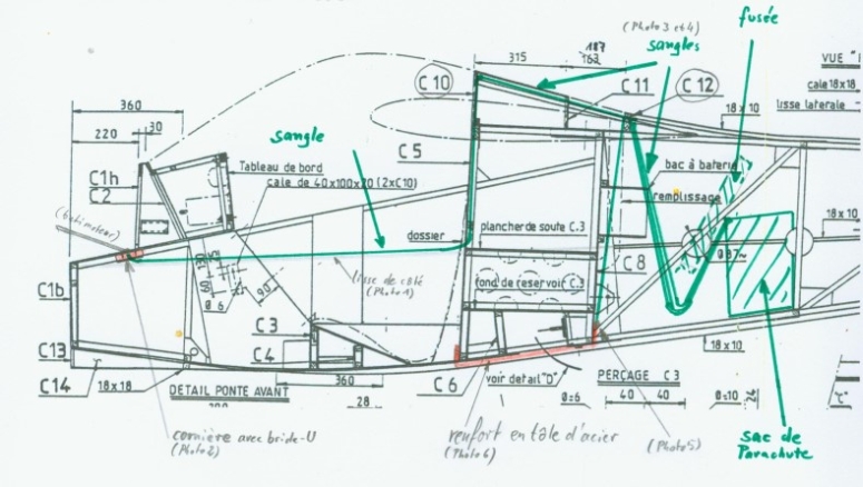 Leinenführungszeichnung